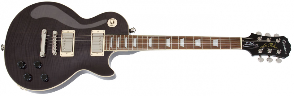 Photo : Epiphone Les Paul Tribute plus midnight ebony